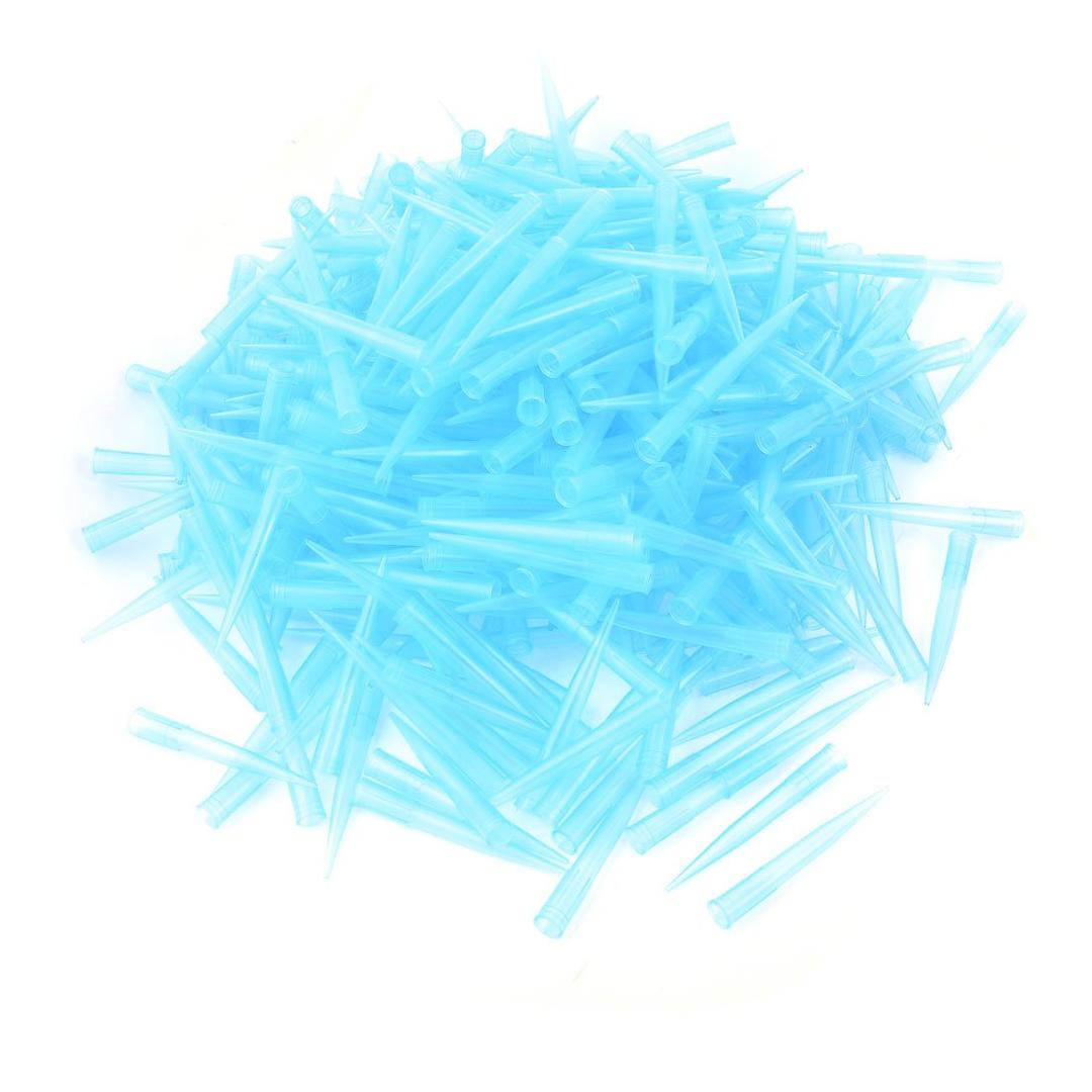 uxcell Laboratory Clear Blue Plastic Fine Tip Pipette Tips 1000ul 1ml 500 Pcs