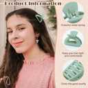 2 x 12 Pcs Matte Mini Hair Clips for Women & Girls - Plastic Claw Clips for Thin Hair (Semicircle - Blue, Purple, Green, White, Pink, Yellow, Gray, Brown)