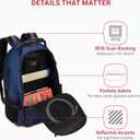 SWISSGEAR 1900 ScanSmart TSA Laptop Backpack Fits 17 Inch Laptop with RFID Protection and Tablet Pocket, Navy Ballistic, 19-Inch