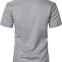 ZEROYAA Men's Short Sleeve Dress Shirt Casual Wrinkle Free Stretch Modern Slim Fit Button Down Shirts (Gray, XL)