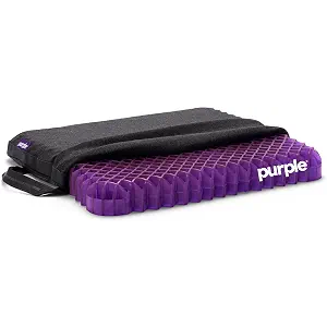 Purple Royal Seat Cushion, Portable 2 Inch Gel Seat Cushion, GelFlex Grid
Handles for Car, Office Chair, Stadium - Pressure-Reducing for Hard Seats, Temperature-Neutral, No-Slip - Made in USA