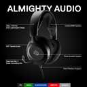 SteelSeries Arctis Nova 1 Multi-System Gaming Headset Hi-Fi Drivers 360 Spatial Audio Comfort Design Durable Ultra Lightweight Noise-Cancelling Mic PC, PS5/PS4, Switch, Xbox - Black