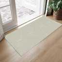 Tiffasea Washable Kitchen Rugs 2'x4.3', Farmhouse Runner Rug Reversible Beige Entryway Rug Cotton Hand-Woven Modern Area Rug Small Bathroom Rug Front Door Rugs for Bedroom Porch Foyer