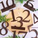 FYSUIMU 20Pcs Wedding Table Numbers 1-20 Rustic Wooden Table Numbers with Stands Wood Place Card Number Sign Display Markers for Wedding Reception Centerpiece Event Catering Party Supplies