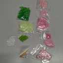 NBEADS 417 Pcs Acrylic Assorted Beads Kit, Frosted Flower Beads Caps Maple Leaf Acrylic Pendants Leaf Loose Beads Earring Making Kit with Faceted Glass Beads Brass Ball Pins for Jewelry Making