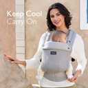 Momcozy Breathable Mesh Baby Carrier, Ergonomic and Lightweight Infant Carrier for 7-45lbs with Enhanced Lumbar Support, All Day Comfort for Hands-Free Parenting, Air Mesh-Grey