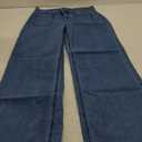 Astylish Jeans for Women Trendy Wide Leg High Waist Stretchy Straight Leg Jeans Loose Denim Pants with Pocket Size 10 Blue