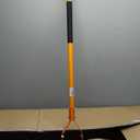Thatch Rake for Lawns - Heavy Duty Metal Dethatcher with Fiberglass Handle, 58 Inches
