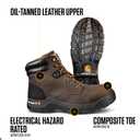 Carhartt Women's Rugged Flex 6" Comp Toe Work Boot, Brown, 9 M US