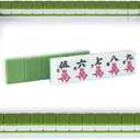Mahjong Set,Chinese Mahjong Game Set with Carrying Travel Case, 1.5'' Large 146 Tiles with Arabic Numerals, 3 Dices, A Wind Indicator, A Set of Chips, Mah Jongg Set