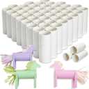 Pack of 48 Cardboard Craft Toilet Paper Tube Rolls, 9.9 cm Length (White)