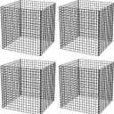 (4 Packs) Plant Protectors from Animals, 14.8" Lx14.8 Wx15.7 H Heavy-Duty Large Wire Plant Cages, Keep Rabbits Out for Vegetables, Shrubs & New Plants