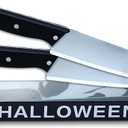 GYQMBT Fake Knife Prop,2PCS Silver Halloween Classic Knife Prop,Horror Movie Cosplay for Halloween