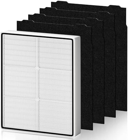PETOX AP510 & AP450 Replacement Filter for Whirlpool Whispure 1183054K 8171434K AP450 AP510 AP51030K AP51030KB AP45030K WP500 WP1000 Air Purifier, 1 True HEPA Filter + 4 Activated Carbon Pre-Filters