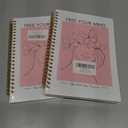 2 Pcs Ecezatik Free Your Mind Inspirational Notebooks, Abstract Boho Woman Line Art Pink Notebook, Mental Health Journal, Inspirational Gifts for Women, Mental Health Gifts, Spiral Notebook 5.5x8.3