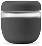 W&P Porter Seal Tight, Lunch Bowl Container w/ Lid | Charcoal 24 Ounces | Leak & Spill Proof, Soup & Stew Food Storage, Meal Prep, Airtight, Microwave and Dishwasher Safe, BPA-Free Glass