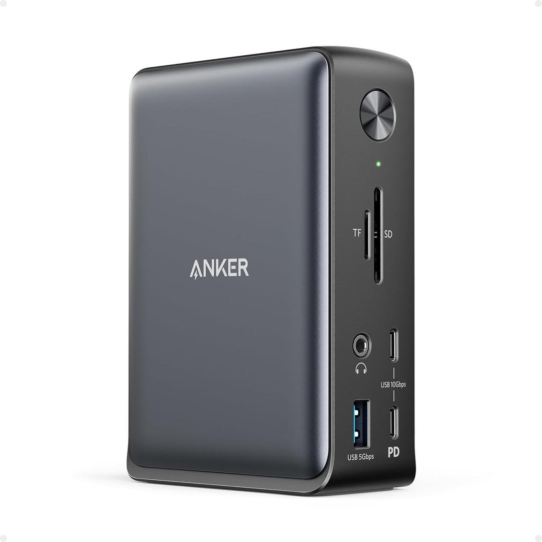 Anker Laptop Docking Station, 13-in-1 USB-C Docking Station, Triple Display with 2xHDMI and 1xDP, 10 Gbps USB-C and 5 Gbps USB-A Data, Ethernet, Audio, SD, 85W Charging for Dell, HP, Lenovo and More