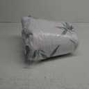 Botanical Quilt Set 3 Pieces Full/Queen Size, Green Leaves Printed on White Reversible Bedspread Coverlet Set, Soft Microfiber Lightweight Bed Cover for All Season (90" x 90", 1 Quilt+ 2 Pillow Shams)