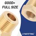 LTWFITTING Brass Pipe Hex Bushing Reducer Fittings 1/2 Inch Male x 1/4 Inch Female NPT(Pack of 5)