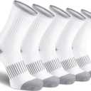 Gonii Women Socks Hiking Running Thick Cushion Athletic Crew Socks 5-Pair Size 5-9