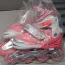 MammyGol Adjustable Inline Skates for Kids Boys Girls Youth Blades Roller Skates with Light up Wheels, Size M, 1-4 (Zesty Pink)