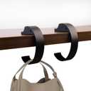 Bag Hook Heavy Sturdy Purse Hook for Table & Holds 50 lbs Purse Holder for Table Portable Purse Hanger for Table 2pcs Black and Black