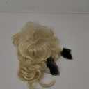 Beehive Wig Blonde Women 60s Vintage Long Curly Bouffant Updo Victorian Fembot Wig 50s 70s Costume Married Housewife Heat Resistant Synthetic Hair Wigs for Halloween Party + Cap (Blonde Golden)