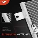 A-Premium Air Conditioning A/C Condenser Compatible with Hino 145, 165, 185, 238 258, 258LP, 268, 308 338, FB1817, FA1517, 4.7L 5.3L 7.7L