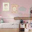 2 x Shrago Vntage Baby Girl Nursery Decor, Coquette Pink Bow Christian Wall Art, Motivational Wall Art,Psalm 139 James 1:17 Bible Verses Girly Poster Hanger Frame for Home Girls Dorm Room Apartment Wall Decor,12x16 Inch Set of 2