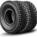 2 Pack 15x6.00-6 Lawn Mower Tire,15x6x6 Tractor Turf Tire,565lbs Capacity,4 ply Tubeless