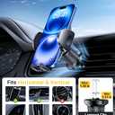 Miracase Phone Holders for Your Car with Metal Hook Clip, Air Vent Cell Phone Stand Car Mount, Universal Automobile Cradle for Garmin GPS Fit iPhone Android and All Smartphones, Dark Grey