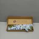 ZYTUYO 20" 4PCS Artificial Light Blue Hydrangea Flowers Large Faux Latex Real Touch Fake Hydrangeas Silk Bouquet with Leaves Stems for Family Table Office Wedding Party Arrangements