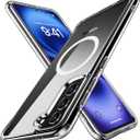 for Samsung Galaxy S21+ Plus Clear Case with Magnetic, Anti-Yellowing TPU & PC Back Cover Camera Protection, Wireless Charging Compatible