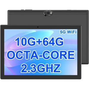 10.1Inch MTK8768 Octa-core 2.3GHZ Tablet RAM 10GB(4+6Expand)+64GB ROM IPS800*1280 Screen,6000mAh Battery, Black