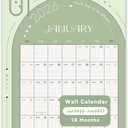 2 x Aesthetic Wall Calendar 2026 10" x 15", Run from January 2026 to June 2027 Vertical Calendar,18-Month Hanging Monthly Calendars, Positive Planner for Easy Organizing School Home Family