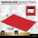 100 Pack Red Beverage Napkins, Big Party Pack, 2 Ply, Ideal for Wedding, Party, Birthday, Dinner, Lunch, Cocktails. (5 x 5) by Amcrate