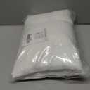 NICETOWN White Linen Sheer Curtains and Drapes 84 inches Long, Rod Pocket & Back Tab semitransparent with Light Through Vertical Window Treatments for Sliding Glass Door & Living Room, 52"W, Set of 2