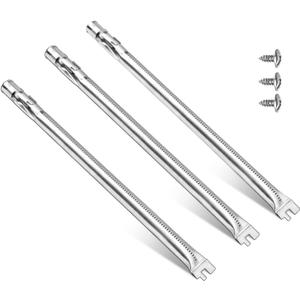 62752 19.5" Burner Tube for Weber Genesis 300 E310 S310 E320 S320 E330 EP310, Stainless Steel Grill Burner Replacement for Weber Genesis 300 Pronpane (LP) with Front Control Knob