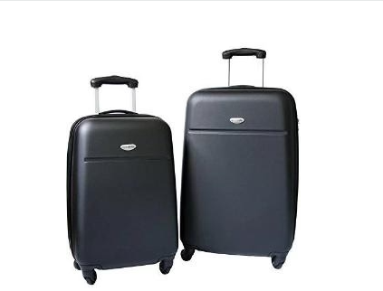 NorthPak Stockholm 2 Piece Black 20’’ and 24’’ luggage Spinner Set