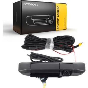 Dasbecan Tailgate Handle Rear View Backup Camera 6909004020 Compatible with Toyota Tacoma 2005-2015 Black Aftermarket Replacement Reverse Parking Liftgate Latch Handle Camera (RCA Connector)