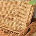 Handwoven Rattan Serving Tray with Handles 17" Rectangular Wicker Tray for Coffee Table, Breakfast, Drinks, Fruit, Snacks, Ottoman & Kitchen Counter Decor
