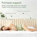 Ultra Soft Full Size Mattress Topper - Viscose Made from Bamboo Pillow Top Mattress Pad for Back Pain Relief - Naturally Cooling for Hot Sleepers, Green