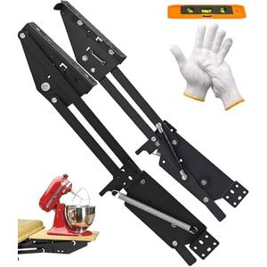 ROSROSE Mixer Lift for Cabinet Appliance for Lift-Heavy Duty Kitchen Cabinet Spring Loaded Mixer with Soft-Close Spring Loaded Appliance Lift with Locking Mechanism, Zinc, 2025 Upgraded