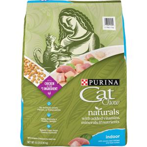 Purina Cat Chow Hairball, Healthy Weight, Indoor, Natural Dry Cat Food, Naturals Indoor - 13 lb. Bag (EXP 10/21/26)