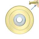 1/4" Spacer for Tub Spout, Flange Trim Ring for Bath Faucet, Eschutcheon Cover Plate for Spigot with Split PVC Blocking Water, Shower Pipe Remodeling Sealer (304SUS-Gold)