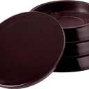 Scotch Caster Cups, Round Hard Brown 1-11/16in 4pk, Chair Leg Floor Protectors, Furniture Pads for Hardwoods Floors