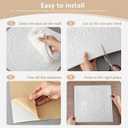 Nuanchu 40 Pcs Foam Drop Ceiling Tiles Peel and Stick White 3D Wall Panels, 26-105.5 Sq. ft Adhesive Glue up Waterproof Wallpaper DIY for Office Home (13.8 x 13.8 Inch,Exquisite)