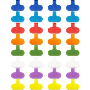 32 Pcs Cable Labels, Multi-Color Write On Cord Label, Wire Labels, Cable Tags, Wire Tags for Electronics, Computers Cable Management and Identification, Assorted Colors, 1.2" x 0.63"