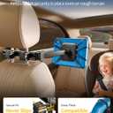 FANGOR Tablet Holder for Car - [3 in 1 Adjustable Extension Arm] Upgraded iPad Holder for car Backseat with Holding Net, Road Trip Essentials for Kids, for 7-13" iPad Pro, Air, Mini, Galaxy, Fire HD