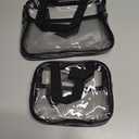 XEWEA Clear Travel Toiletry Bags with Handles & Pocket for Men Women, TSA Approved Transparent Makeup Bag,Waterproof PVC Quart Organizer with Zipper for Toiletries Airline Essentials